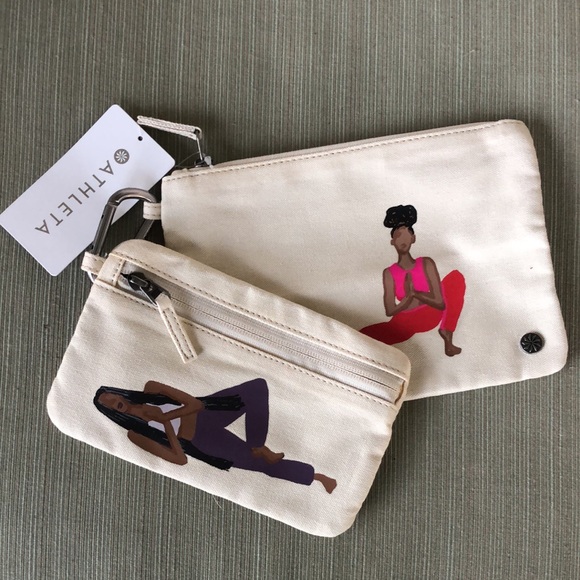 Athleta Handbags - NWT! - ATHLETA {Artist Series} Coffee Run Zip Pouch Bag Set